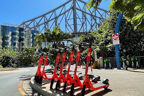 The rise of the e-scooter has been sharp in Brisbane.