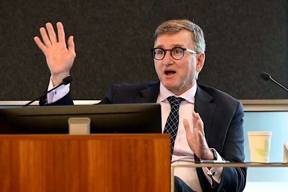 CFMEU administrator Mark Irving at a previous appearance at the inquiry.