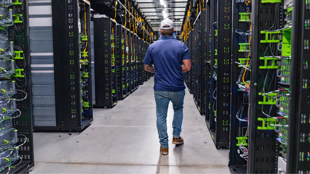 Meta mechanical systems expert Chris David leads a tour of Meta's data center in Temple, Wednesday, July 22, 2026.