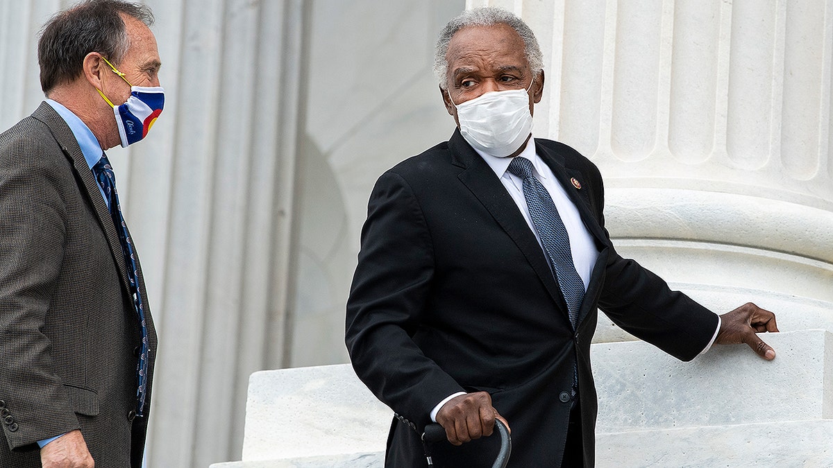The late-Rep. David Scott, D-Ga., seen using a cane on the steps of the U.S. Capitol building in Washington, D.C. in 2020.