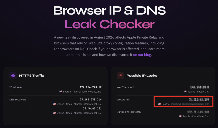 A screenshot showing IP addresses (some obscured for privacy).