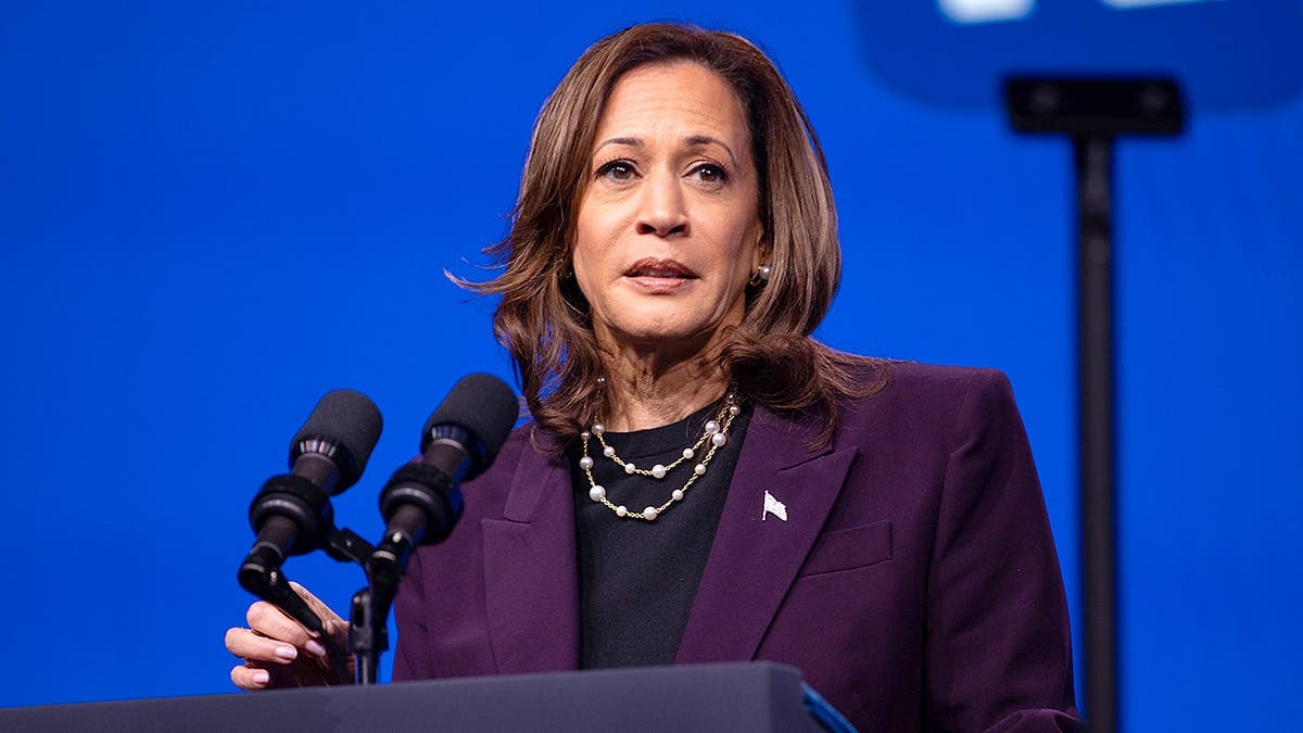 Kamala Harris speaks at teachers union convention in Houston.