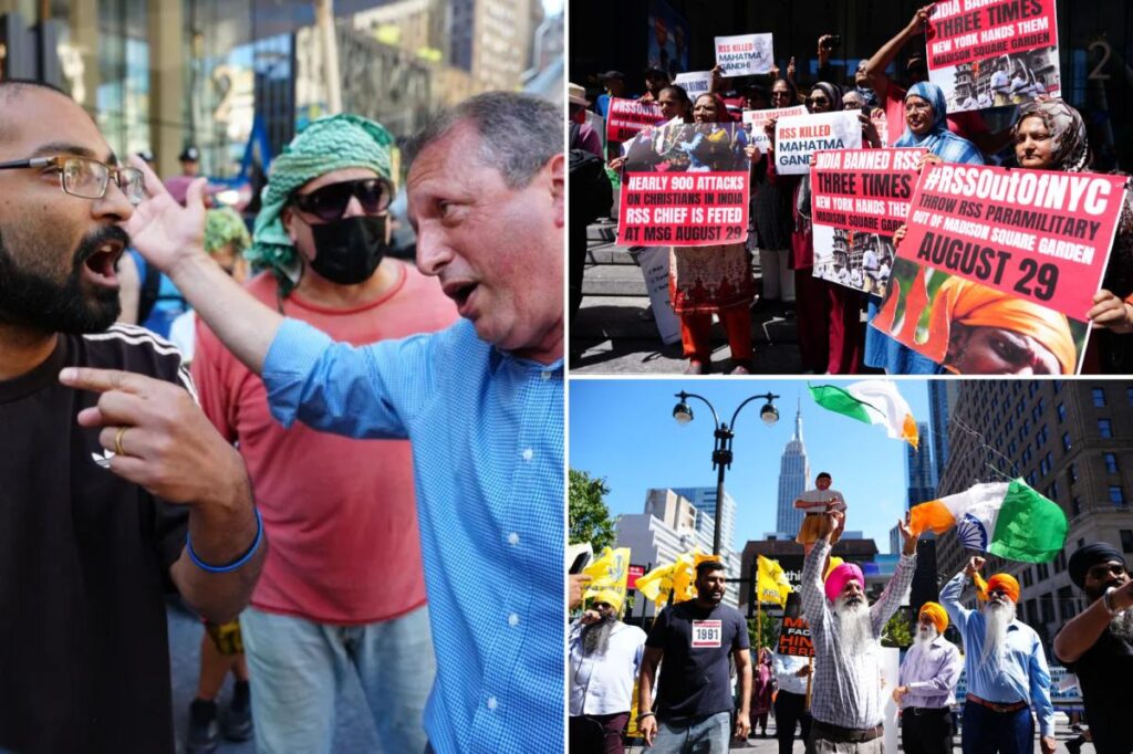 Dem pol Brad Lander ripped as ‘Zionist balls–k’ by hate-filled lefty protesters outside Hindu-nationalist speech at MSG