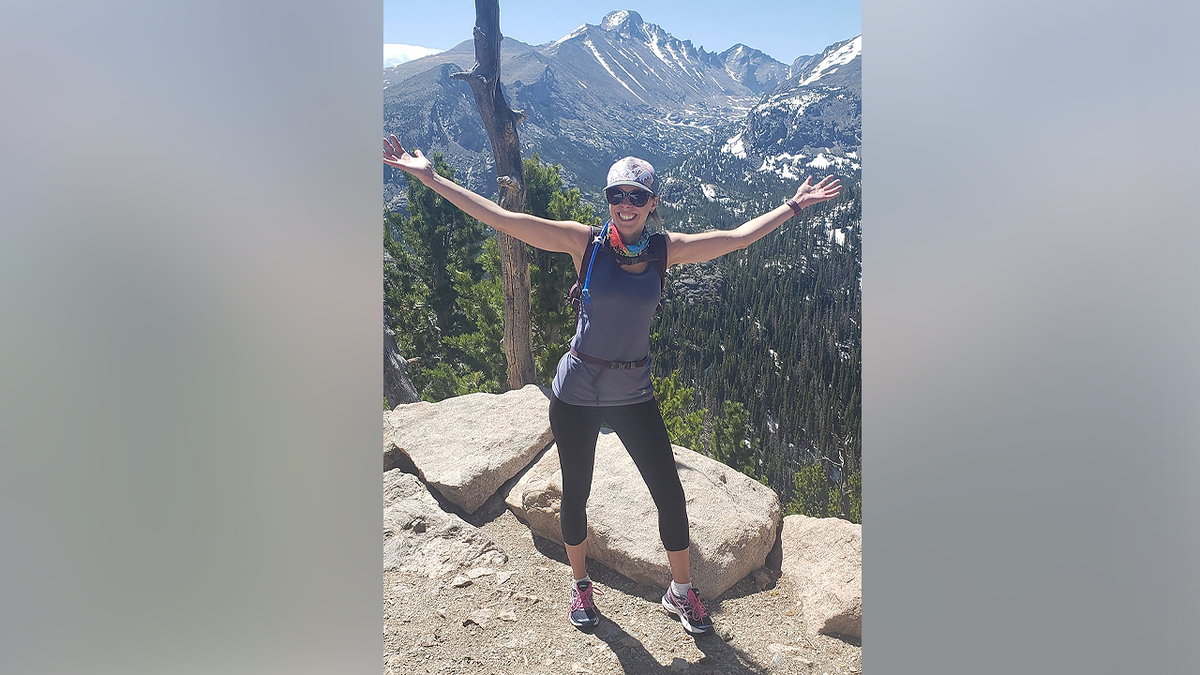 Undated image of Lindsey Barnett during a mountain hike