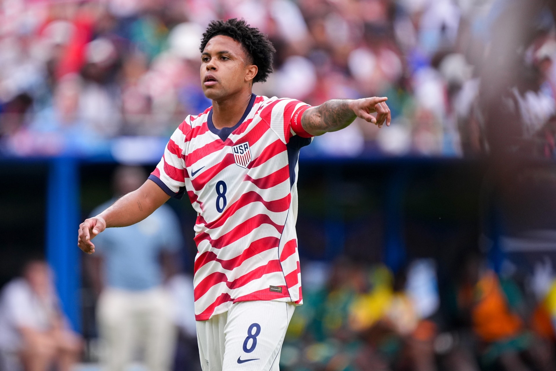 Weston McKennie was one of the USA's most consistent players. (Robin Alam/ISI Photos via Getty Images)