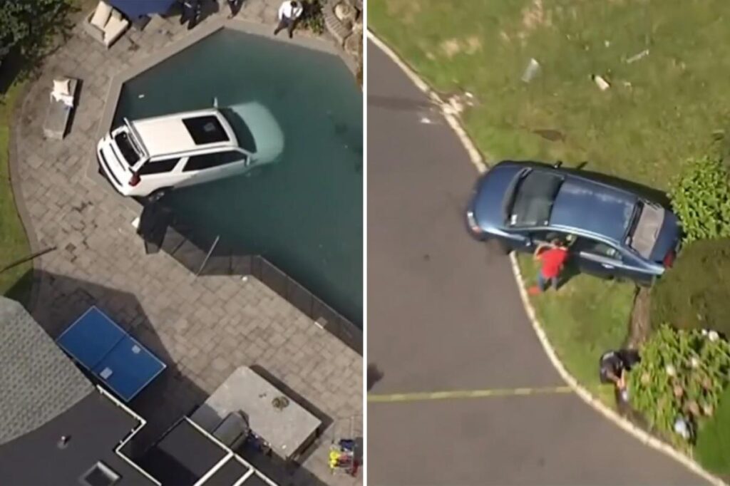 Woman dies after plunging her SUV into Long Island swimming pool