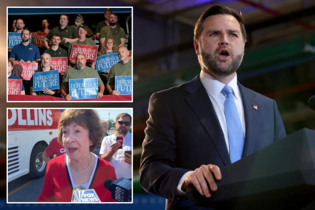 JD Vance praises ‘very independent friend’ Susan Collins — as senator snubs his rally in Maine