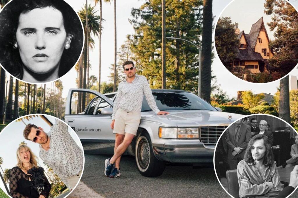 LA tour ‘puts death on the map’ with visits to macabre murder locations in funeral limos