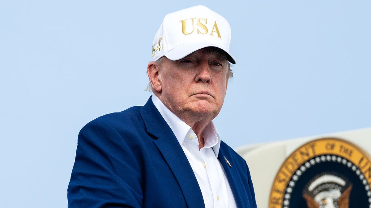 President Trump wears a USA hat