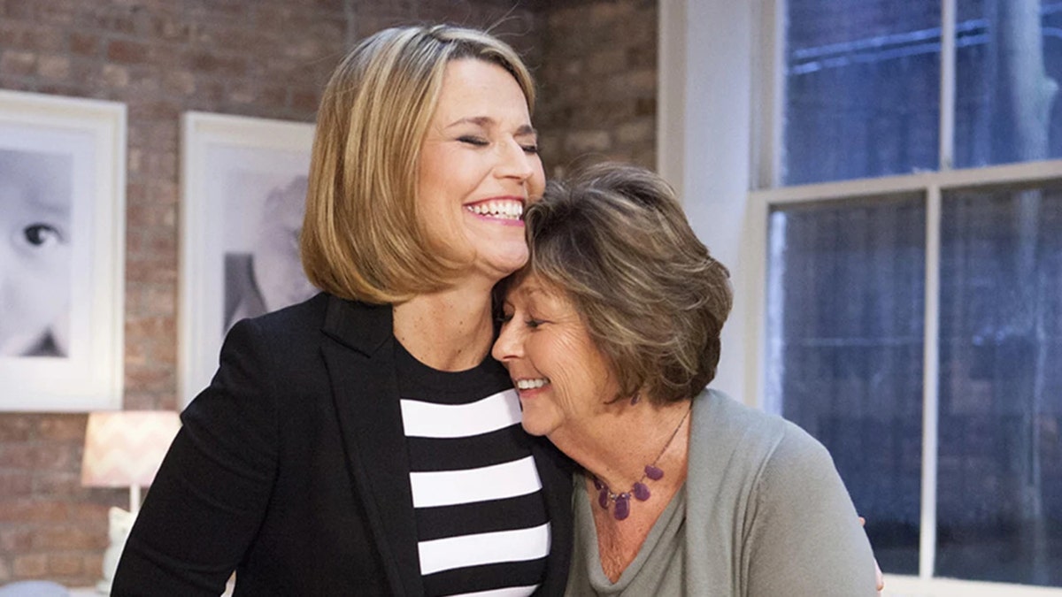 Nancy Guthrie and Savannah Guthrie posing together for a photo.