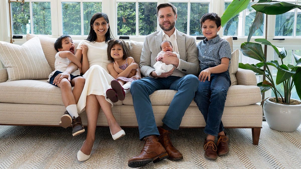 Vice President JD Vance and his wife Usha with their children