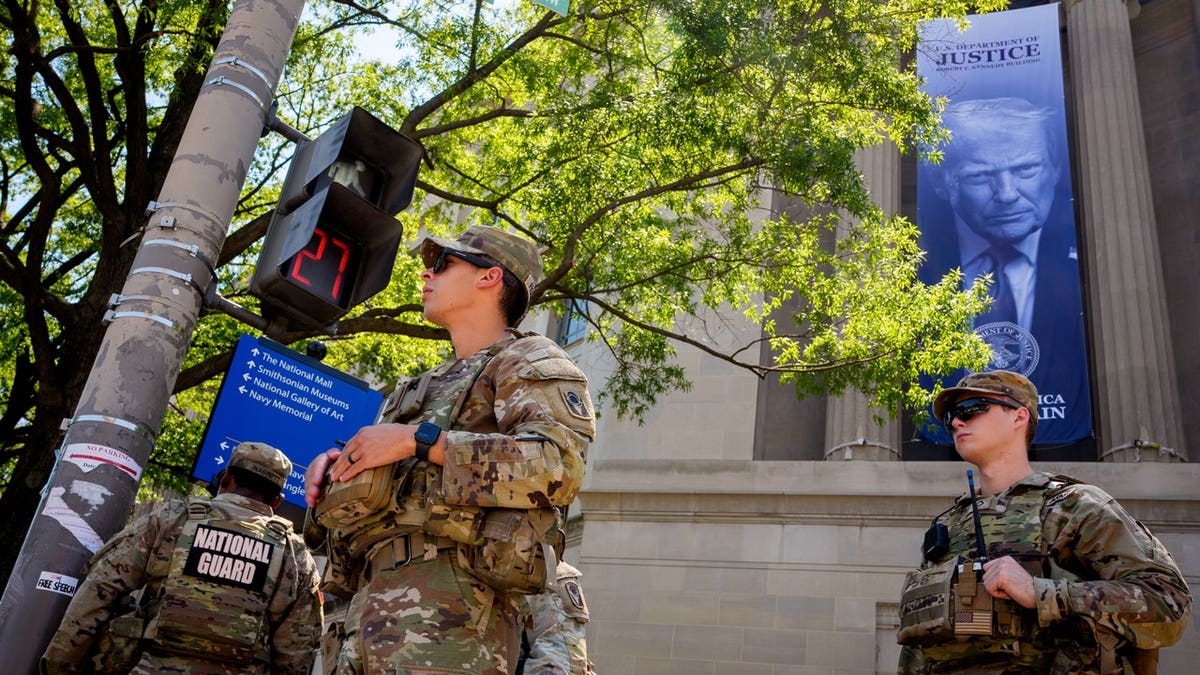 national guard at doj outside
