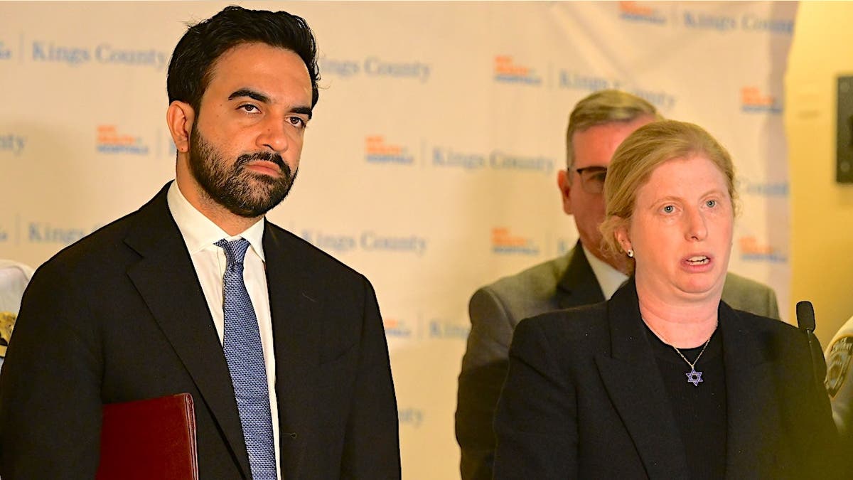 New York City Mayor Zohran Mamdani and NYPD Commissioner Jessica Tisch at a news conference