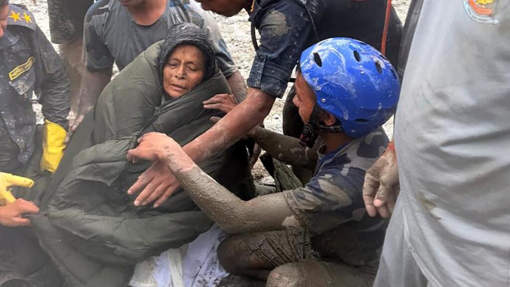 Nepali woman rescued alive from buried home 10 days after flood Nepali woman rescued alive from buried home 10 days after flood