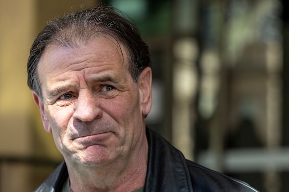 John Setka outside the Melbourne Magistrates’ Court on Thursday.