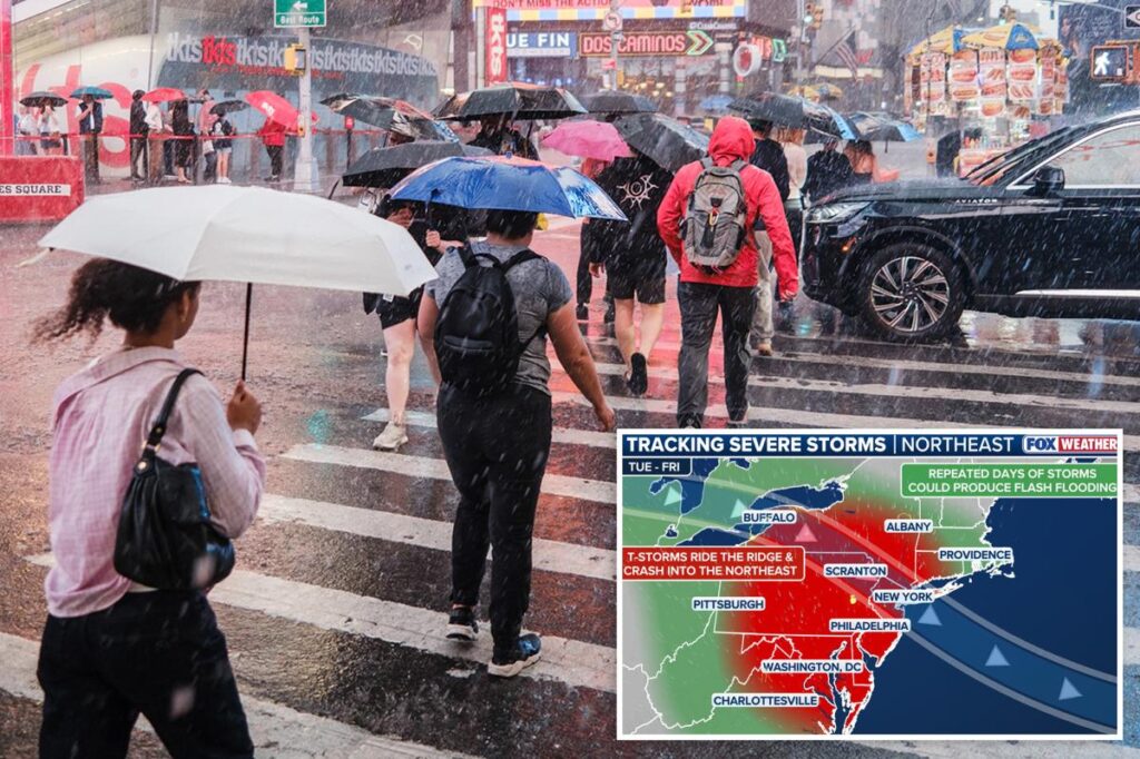 Millions across major cities along I-95 corridor under severe storm threat