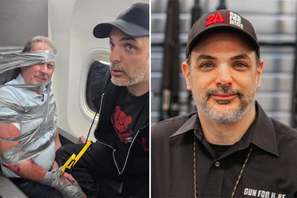 NJ gun shop owner ID’d as hero who duct-taped unruly airline passenger — and his clapback to the lunatic was brilliant NJ gun shop owner ID’d as hero who duct-taped unruly airline passenger — and his clapback to the lunatic was brilliant