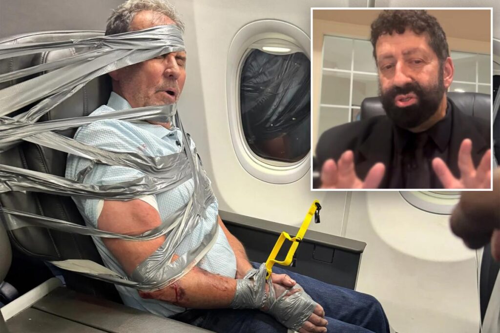 Seatmate of crazed duct-taped plane passenger reveals what sparked wild mid-flight meltdown: ‘Something had taken him over’