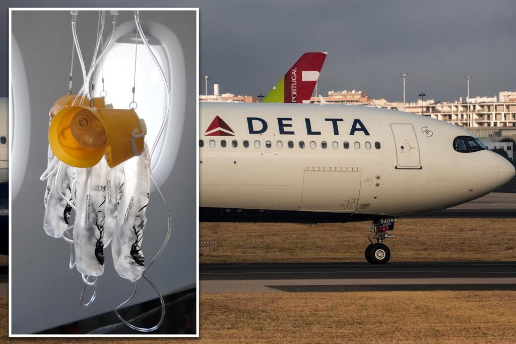 Delta plane plunges 27,000 feet in 10 minutes as oxygen masks suddenly drop aboard flight Delta plane plunges 27,000 feet in 10 minutes as oxygen masks suddenly drop aboard flight