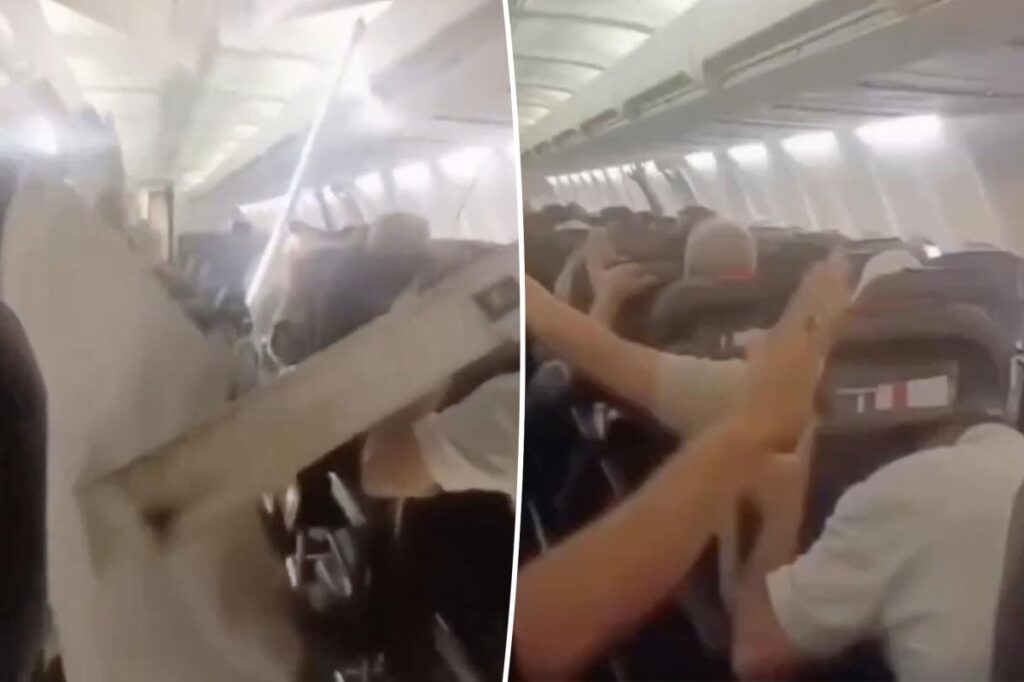 Passengers scream and flail as mechanical failure ‘tears plane cabin apart’ in harrowing video Passengers scream and flail as mechanical failure ‘tears plane cabin apart’ in harrowing video