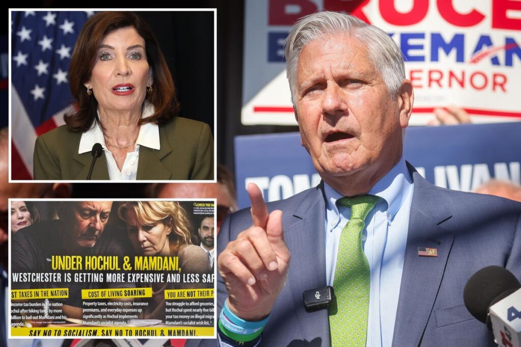 GOP gov candidate Bruce Blakeman ties Hochul to Mamdani in mailers targeting voters outside NYC: ‘Say no to socialism’