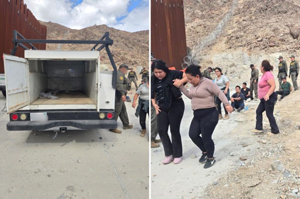 Border Patrol agents make shocking discovery as dozens of illegal migrants stuffed in back of truck in California desert Border Patrol agents make shocking discovery as dozens of illegal migrants stuffed in back of truck in California desert