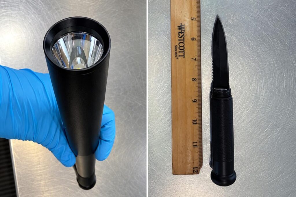 Passenger arrested after TSA finds frightening object inside baseball bat-shaped flashlight
