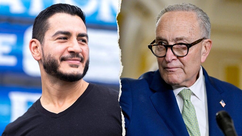 Dem insurgent turns on the charm with party establishment as Schumer leaves bitter feud hanging Dem insurgent turns on the charm with party establishment as Schumer leaves bitter feud hanging