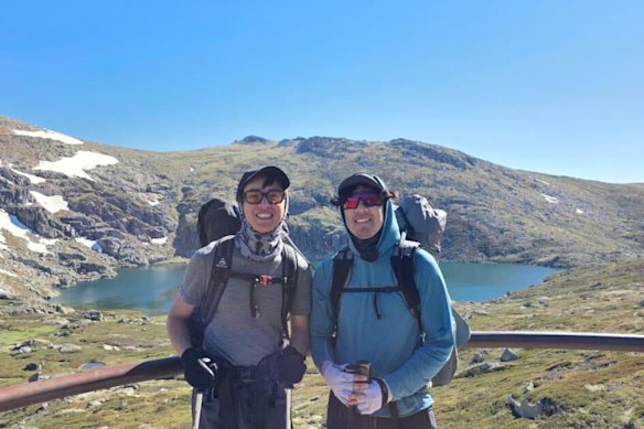 Jordan (right) pictured with a friend. 