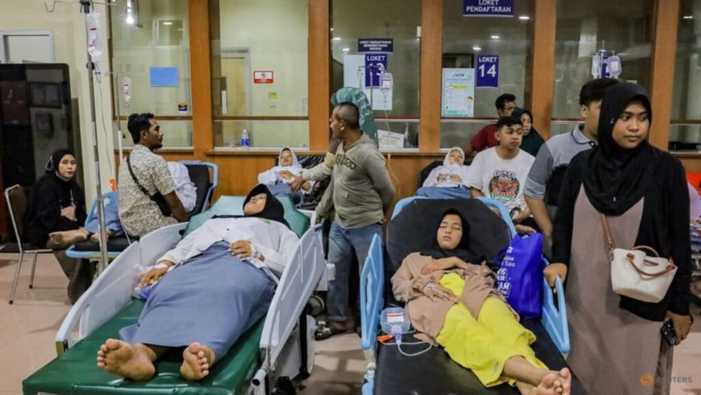 Indonesian officials say government-supplied meals tested after more than 500 students fall ill