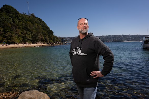 Brett Fenton, at Cobblers Beach at Middle Head, is chief operating officer of the Sydney Institute of Marine Science.