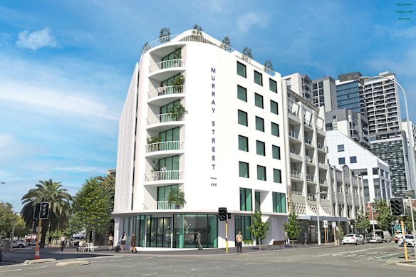 Artist impression of the seven-storey development proposed for the former Fast Eddys site.