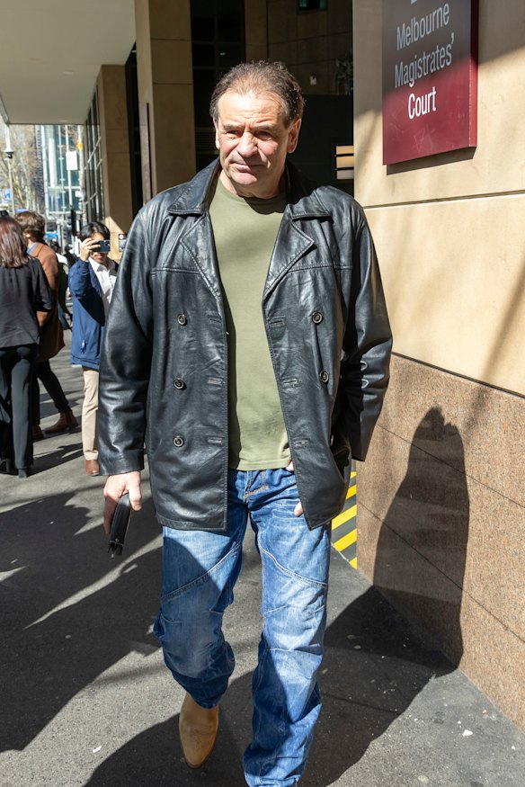 John Setka leaves court.