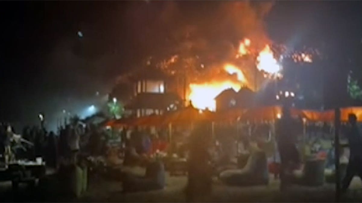 Restaurant in Bali bursts into flames