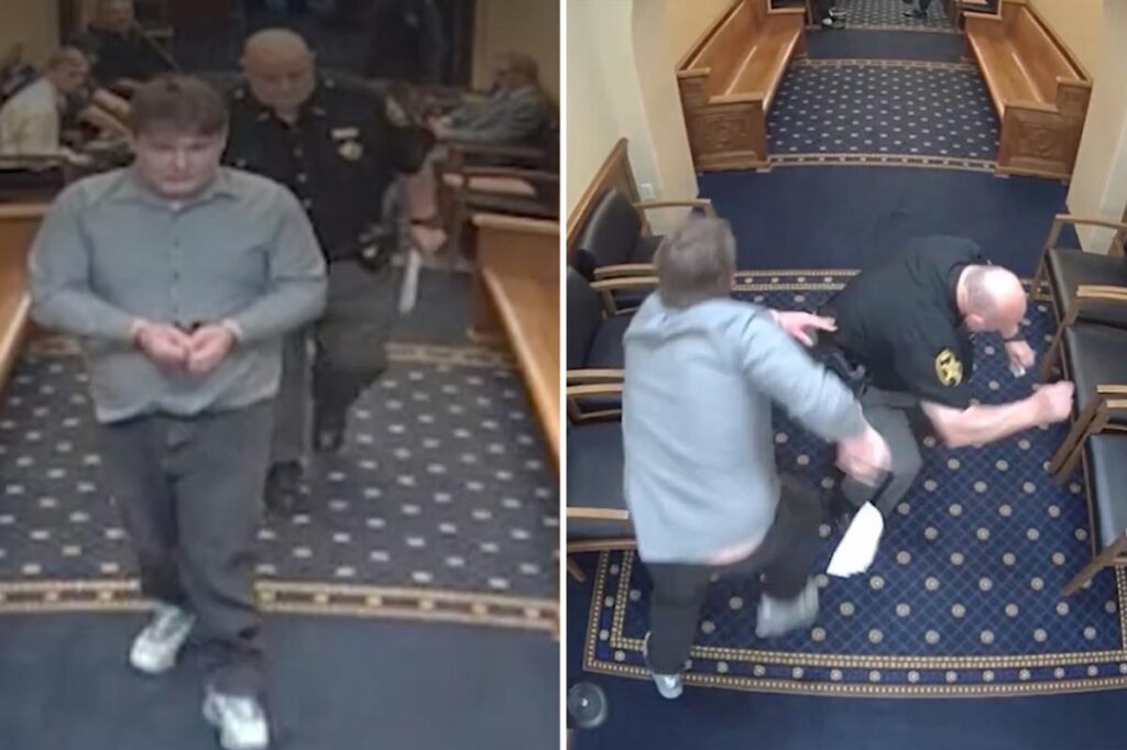 Ohio felon punches bailiff, attacks deputies as he tries to escape court after being sentenced to prison