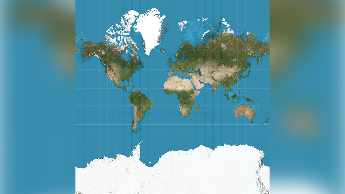 The world on Mercator projection