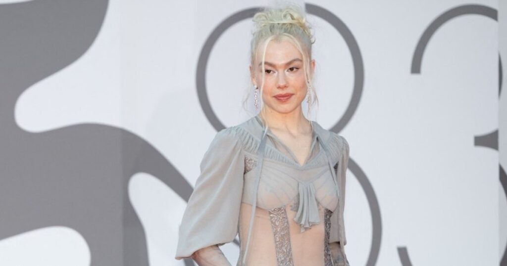 Phoebe Bridgers Looks Positively Ethereal in Gray Naked Dress at Venice International Film Festival