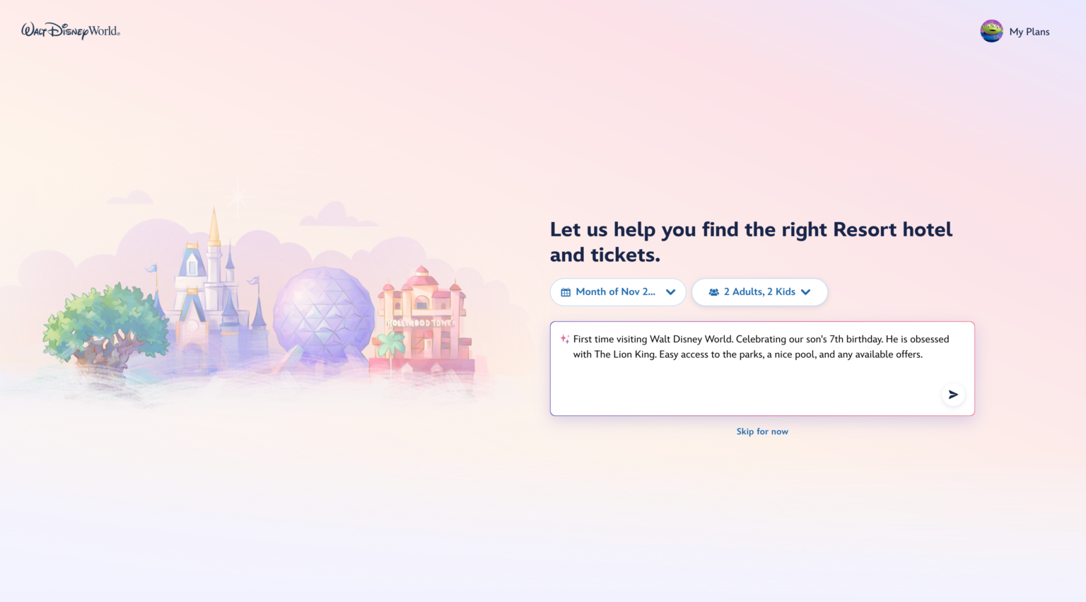 Walt Disney World Brings AI Into Its Booking Site Walt Disney World Brings AI Into Its Booking Site