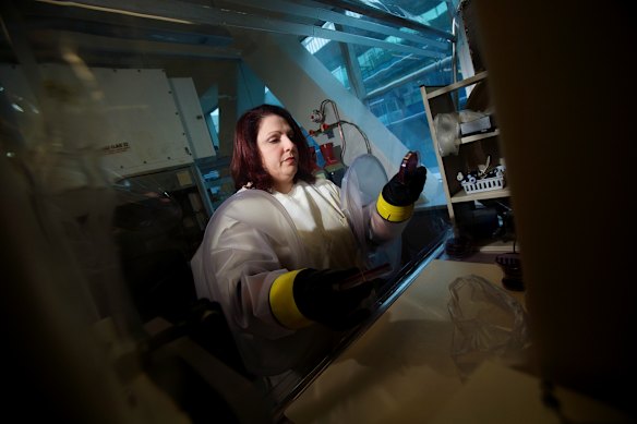 In it for the long game: Professor Lyras in her lab in 2009.
