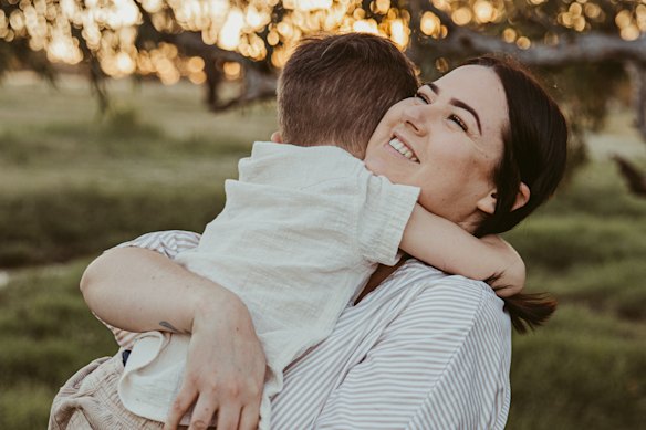 Molly Ticehurst and her son.