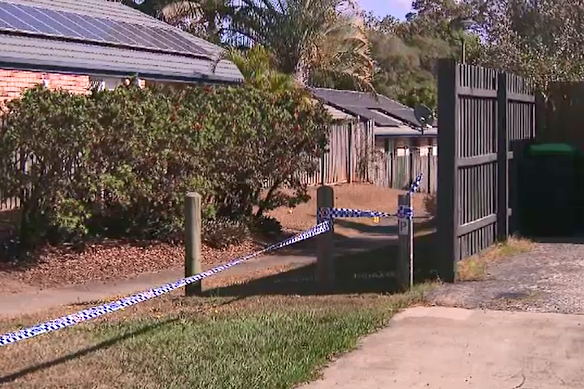Police cordoned off the area while they continued their investigation on Sunday. 