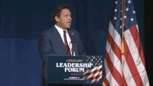 Social media erupts after DeSantis gives ‘Soros’ protester a piece of his mind: ‘Ain’t my first rodeo’