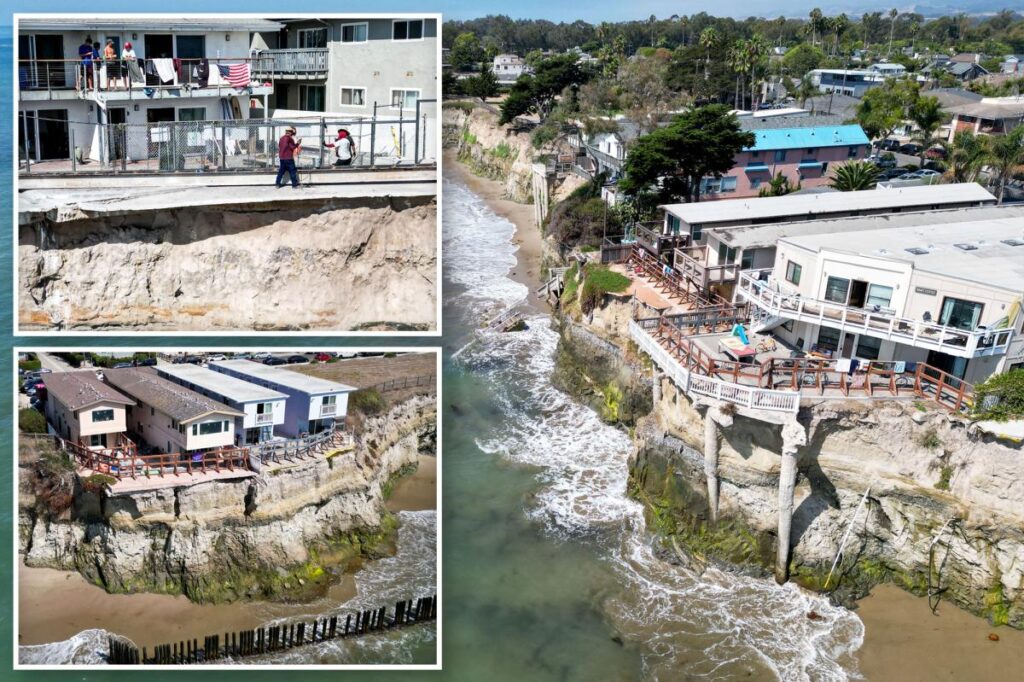 California students living in precarious housing hanging off a cliff — as monster hurricane barrels in California students living in precarious housing hanging off a cliff — as monster hurricane barrels in