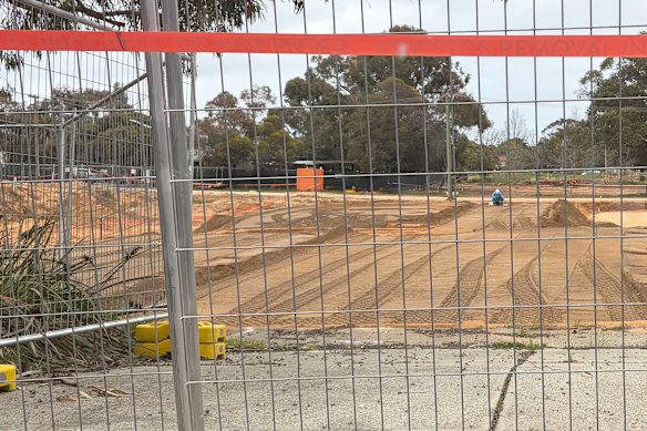 Fremantle Early Learning Centre, the building towards the back, surrounded by development. 