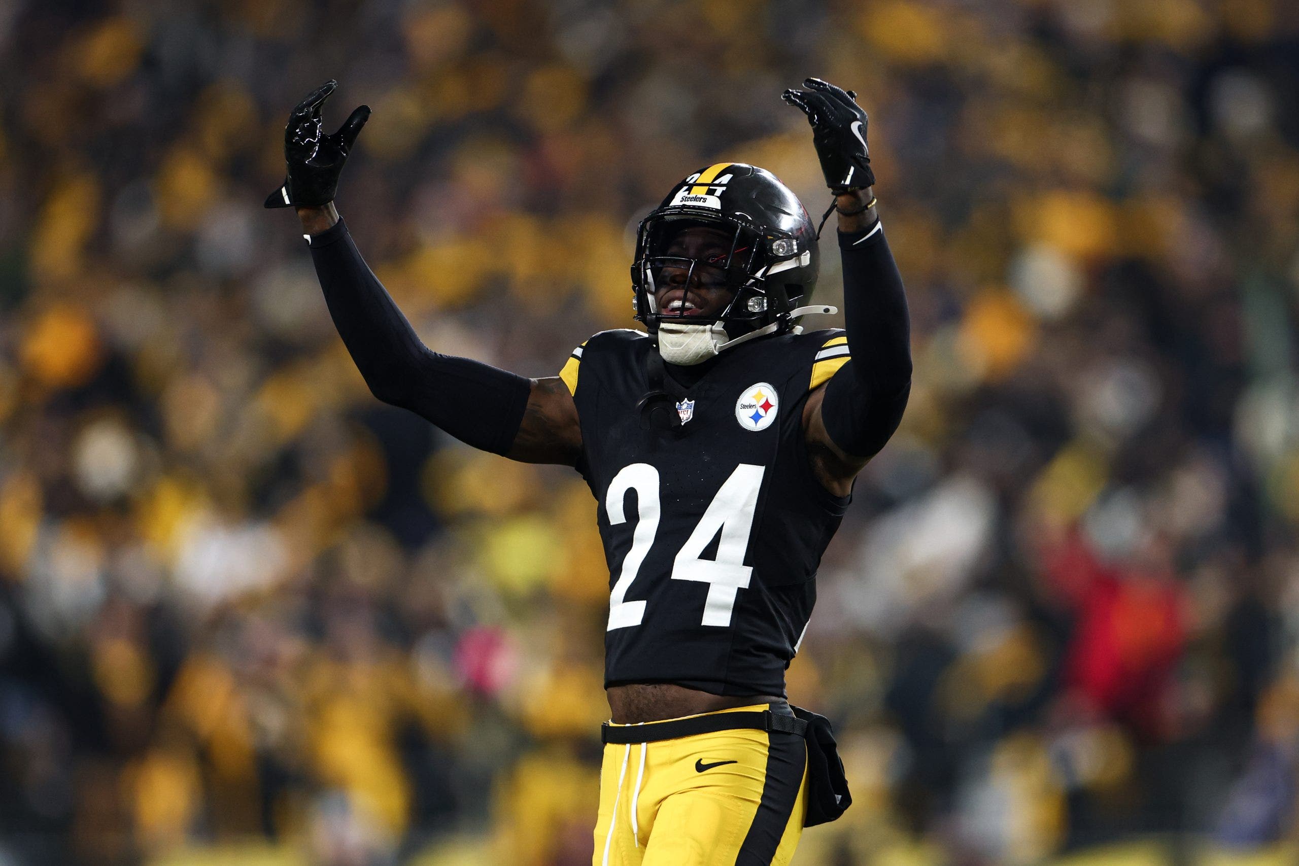 Joey Porter Jr. is also entering the final year of his rookie deal. (Photo by Kevin Sabitus/Getty Images)