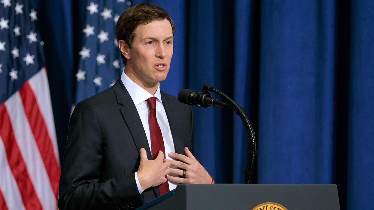 Jared Kushner speaking at the inaugural meeting of the Board of Peace in Washington, D.C.