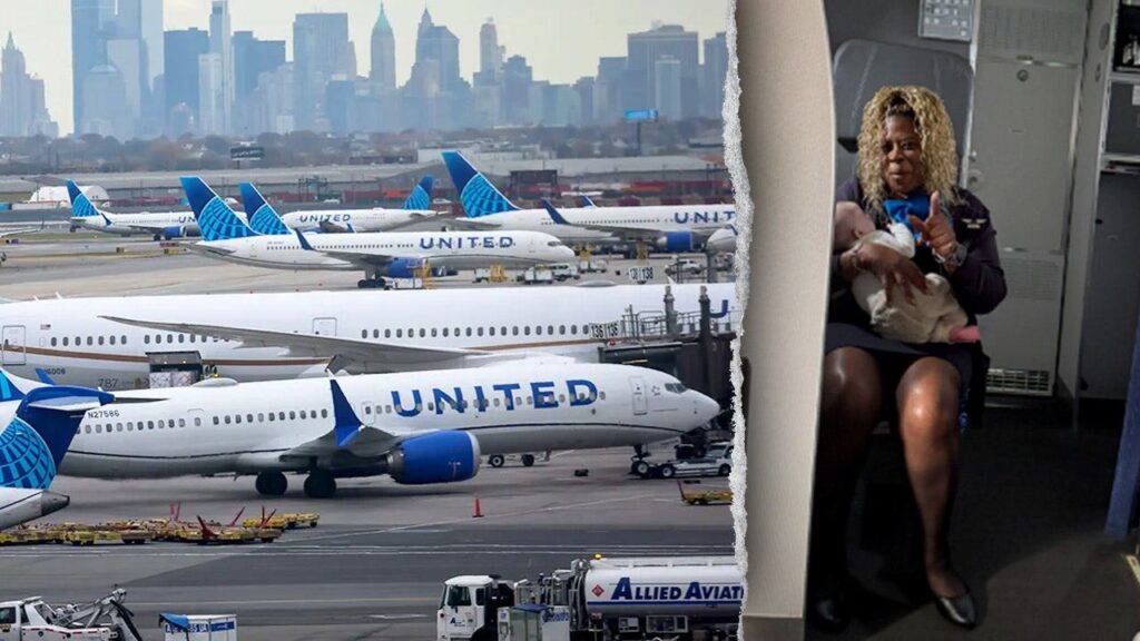 United flight attendant makes quick save, catching baby that was about to fall from ‘exhausted’ mom’s lap