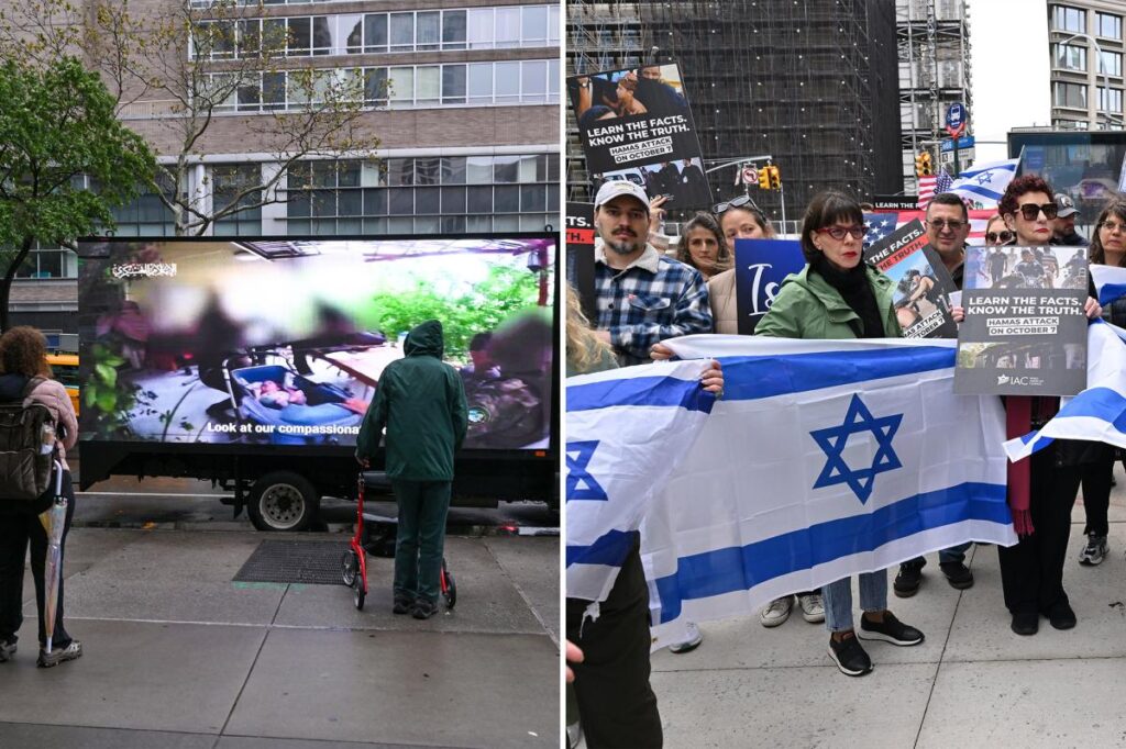 Protesters brave nor’easter outside premiere of anti-Israel documentary at NYC film festival Protesters brave nor’easter outside premiere of anti-Israel documentary at NYC film festival