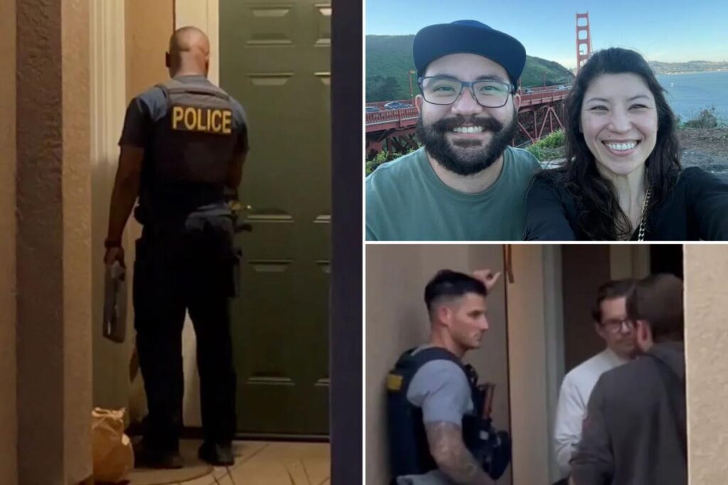 Cops descend on home of wife of slaughtered NY Times tech exec as her parents sit in jail for allegedly gunning him down