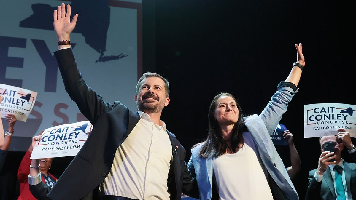 Pete Buttigieg and Cait Conley